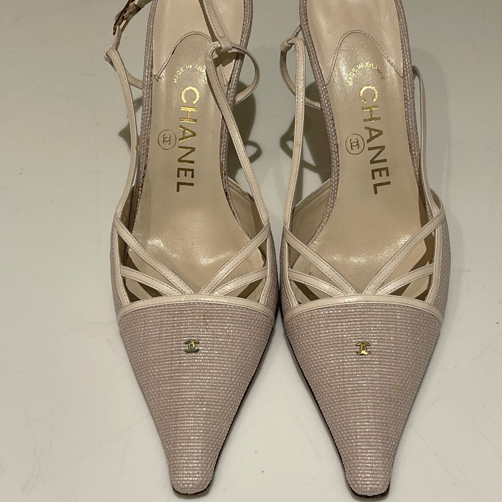 Chanel Vintage Sling Back Heels